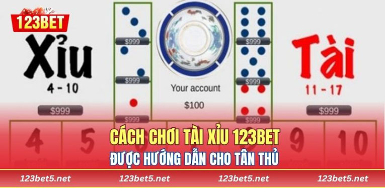Cách chơi Tài Xỉu 123BET được hướng dẫn cho tân thủ 