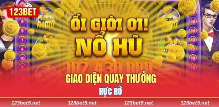 Giao diện quay thưởng rực rỡ 
